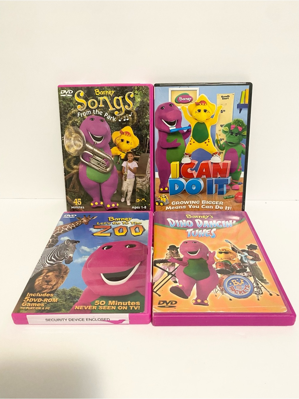 Lot of 4 Barney DVDs Songs Singing Playing DVD Bundle Vintage Y2K Kids Show